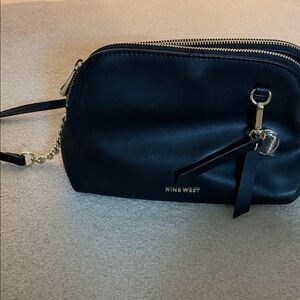 Nine West Black Crossbody Bag with Gold Details